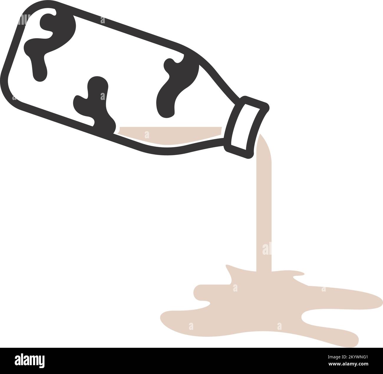 Fresh milk logo icon design illustration Stock Vector
