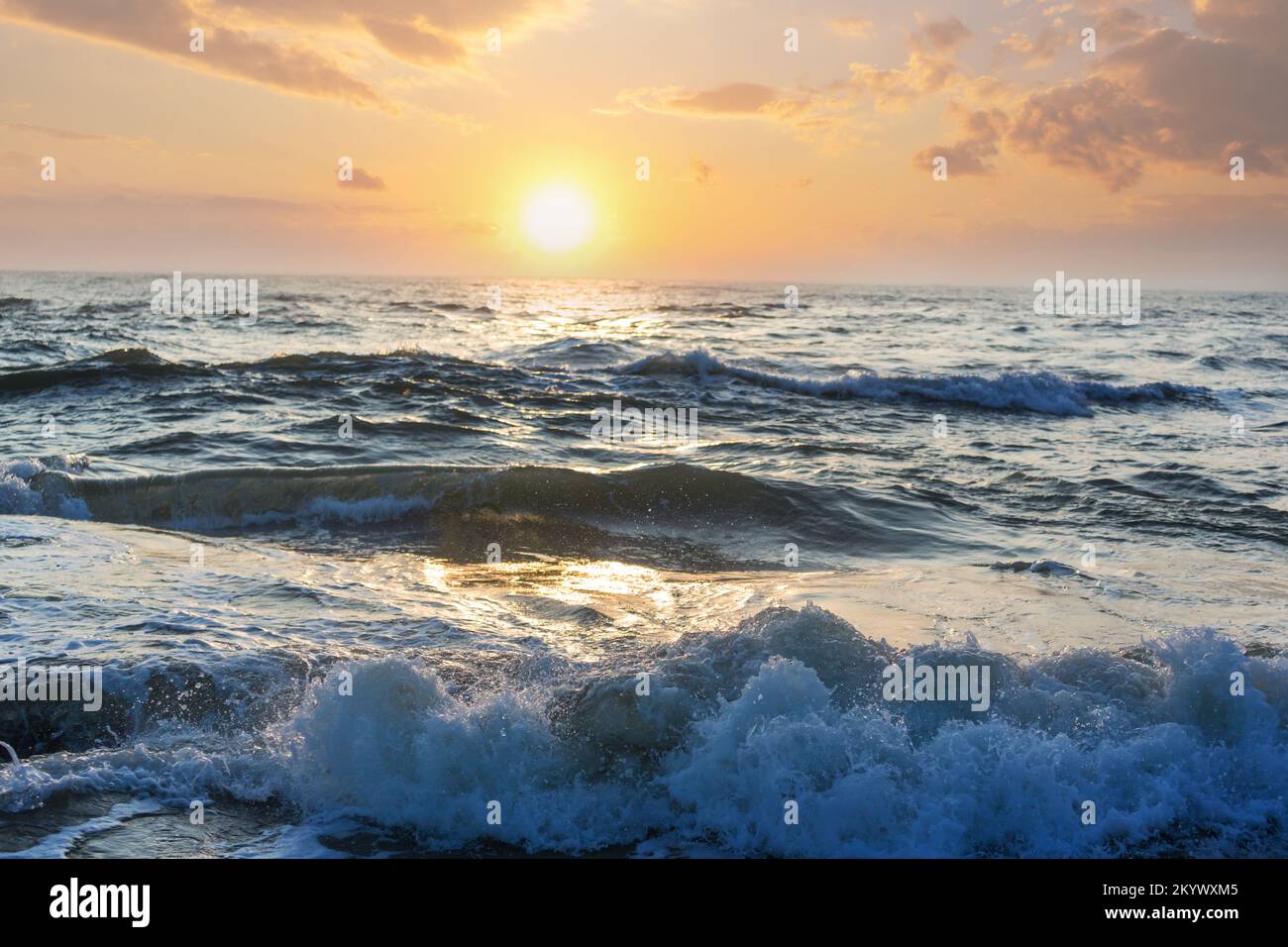 sea sunset for natural background Stock Photo - Alamy