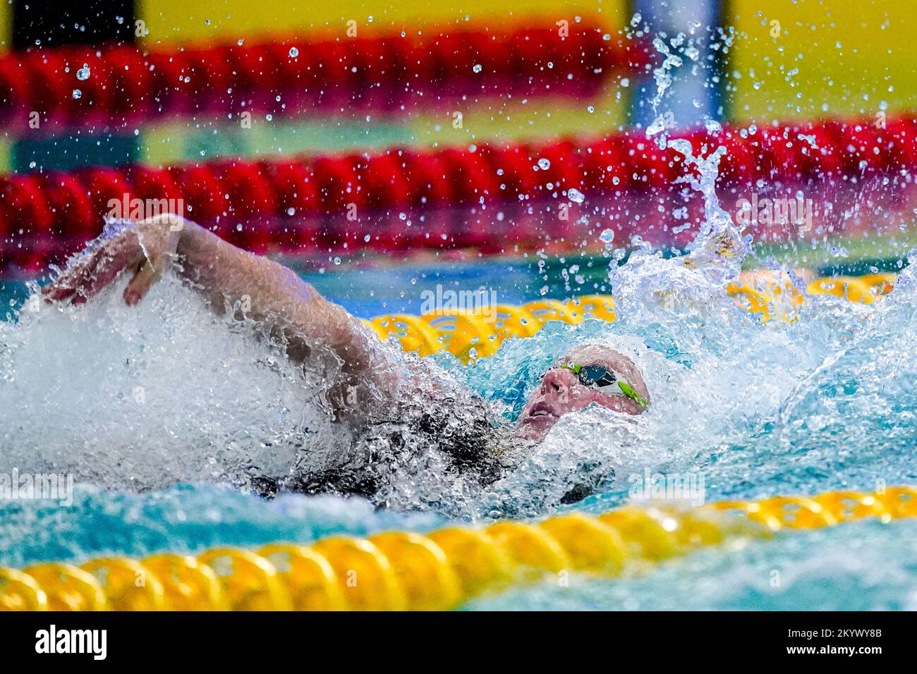 ROTTERDAM, NETHERLANDS - DECEMBER 2: Kira Toussaint competing in the Women, 50m Backstroke, Finals during the RQM Rotterdam Qualification Meet - Day 2 at Zwemcentrum Rotterdam on December 2, 2022 in Rotterdam, Netherlands (Photo by Jeroen Meuwsen/Orange Pictures) Credit: Orange Pics BV/Alamy Live News Stock Photo