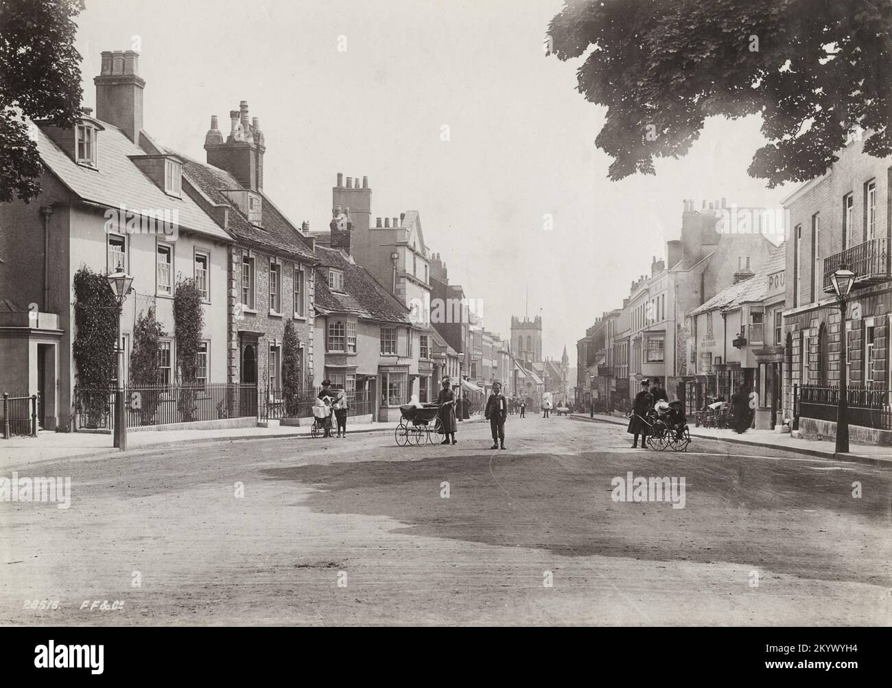 Vintage photograph 1891 East Street, Dorchester, Dorset Stock Photo