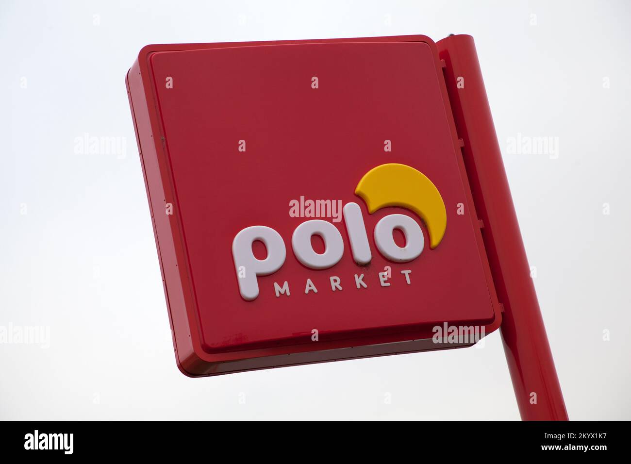 Polo Market sign at a store in Pruszcz Gdanski, Poland Stock Photo - Alamy