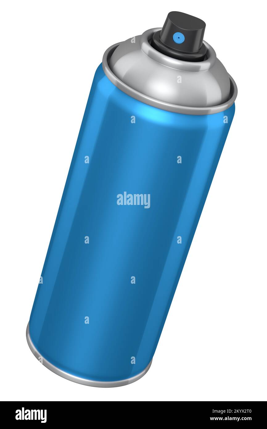 Can of spray paint isolated on white background. 3d render spray paint