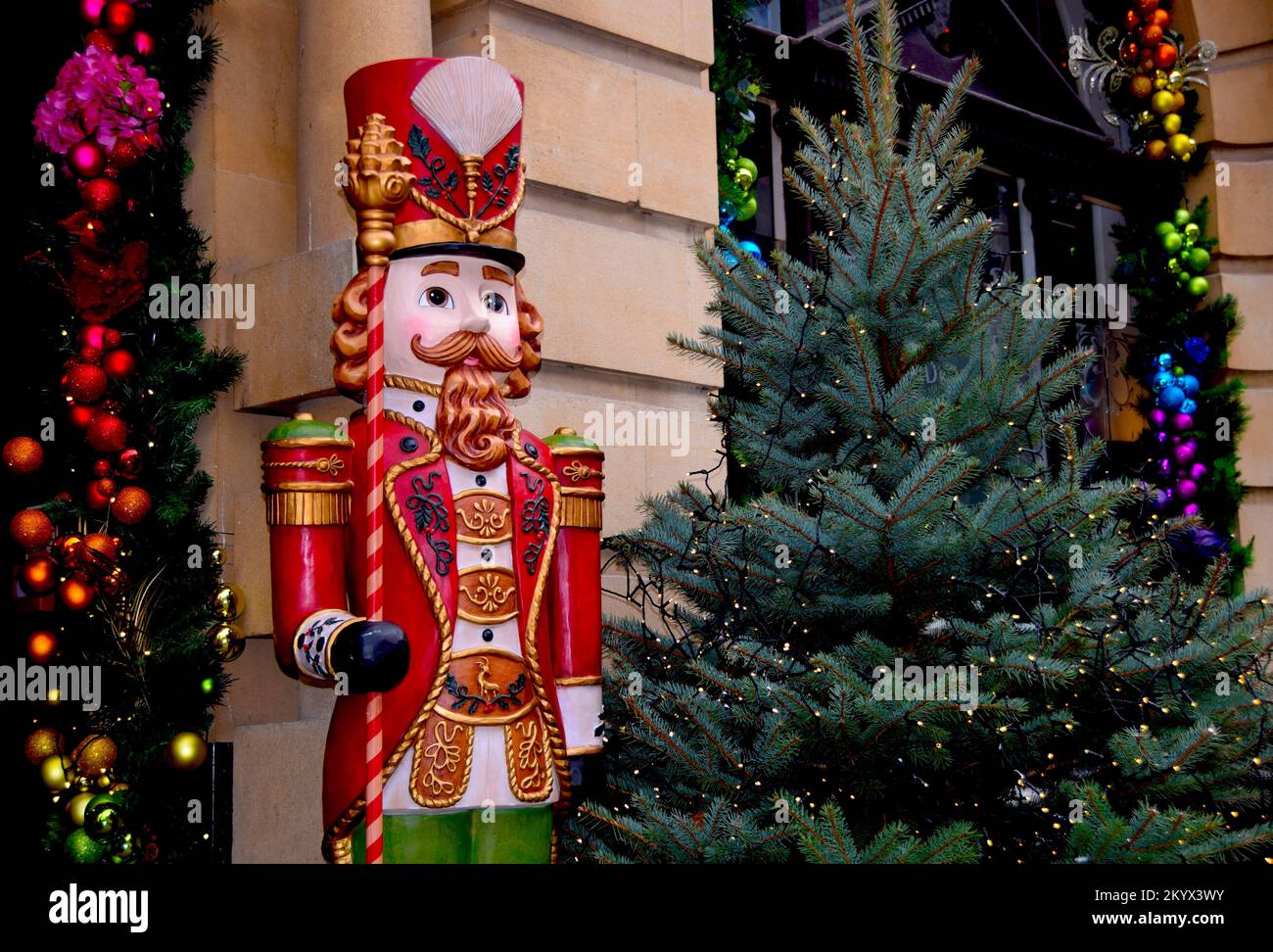 The first day of December in Rochester High Street festooned with