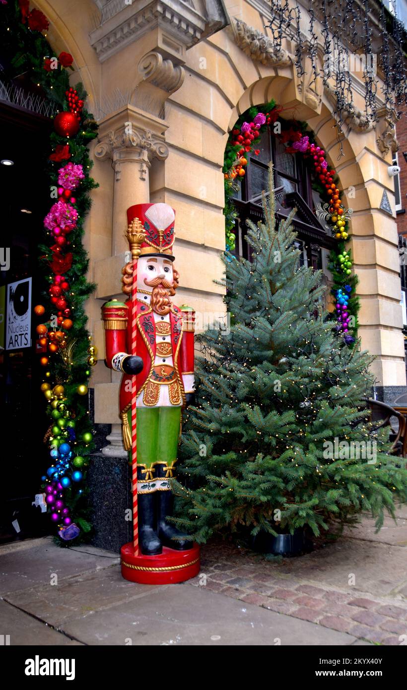 The first day of December in Rochester High Street festooned with