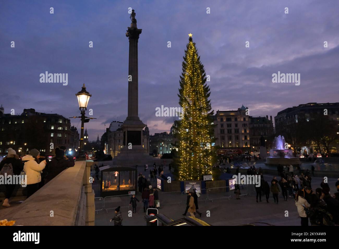 Trafalgar Square, London, UK. 2nd Dec 2022. The Trafalgar Square