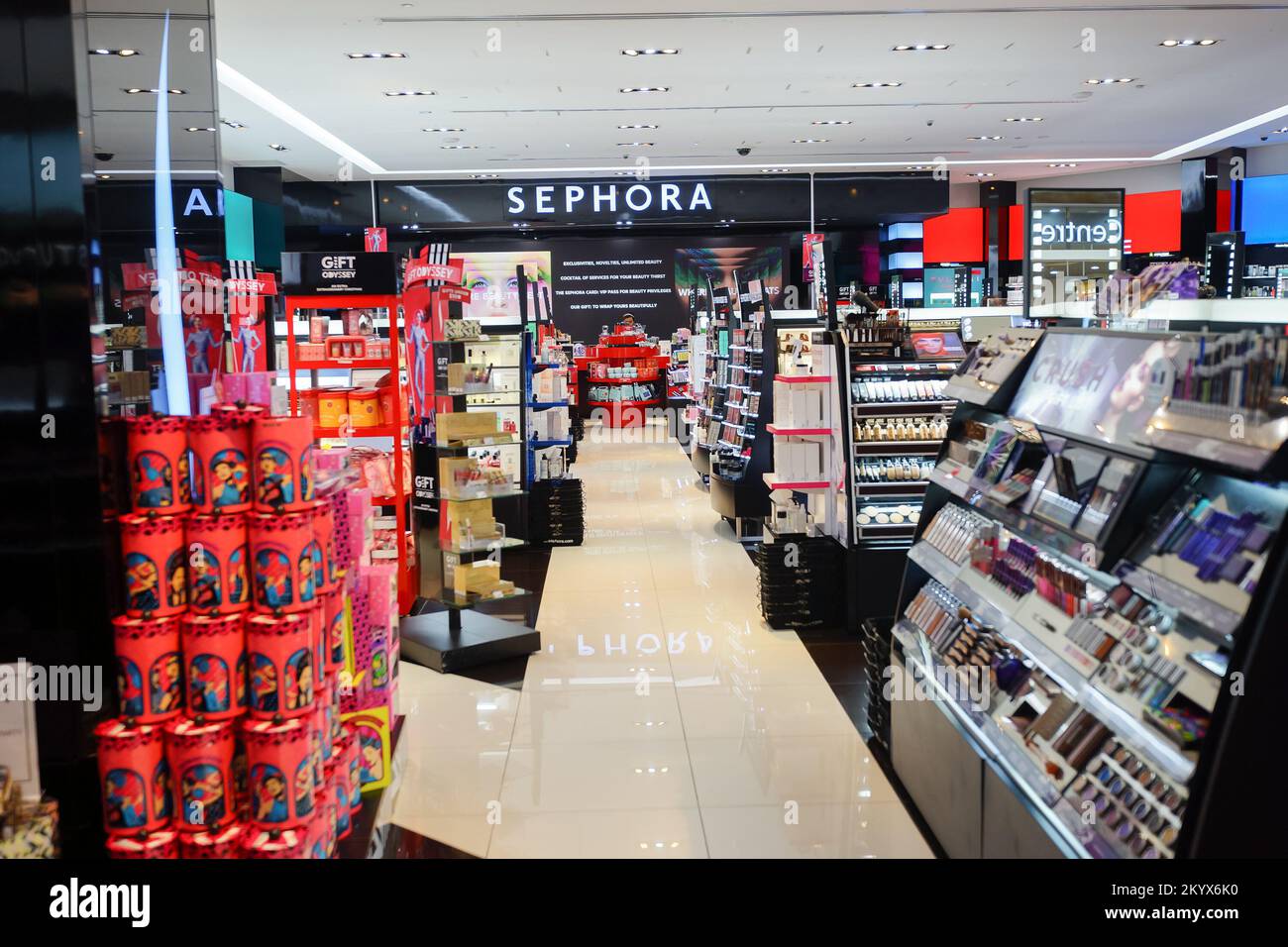 SINGAPORE NOVEMBER 08, 2015 interior of Sephora store in The Shoppes