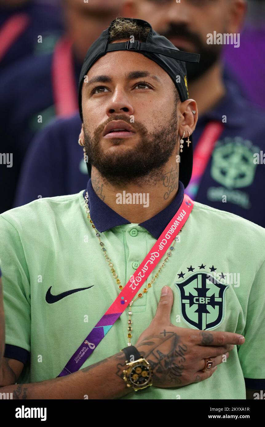 Brazil's Neymar during the FIFA World Cup Group G match at the Lusail Stadium in Lusail, Qatar. Picture date: Friday December 2, 2022. Stock Photo