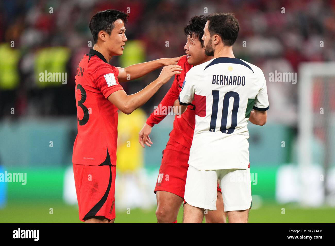 Doha, Qatar. 02nd Dec, 2022. Korea players celebrating the victory