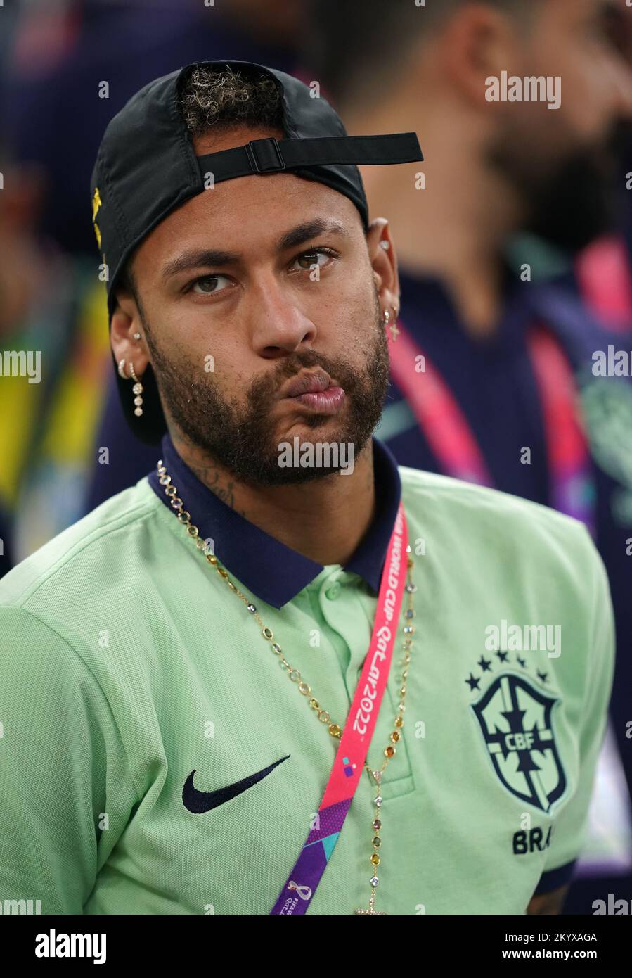 Brazil's Neymar during the FIFA World Cup Group G match at the Lusail Stadium in Lusail, Qatar. Picture date: Friday December 2, 2022. Stock Photo