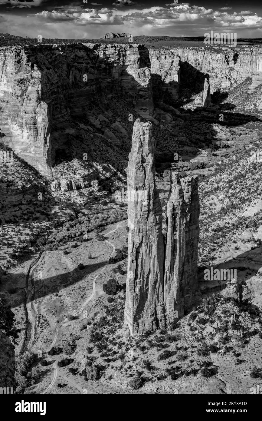 Spider Rock - Canyon de Chelly National Monument, Arizona Stock Photo