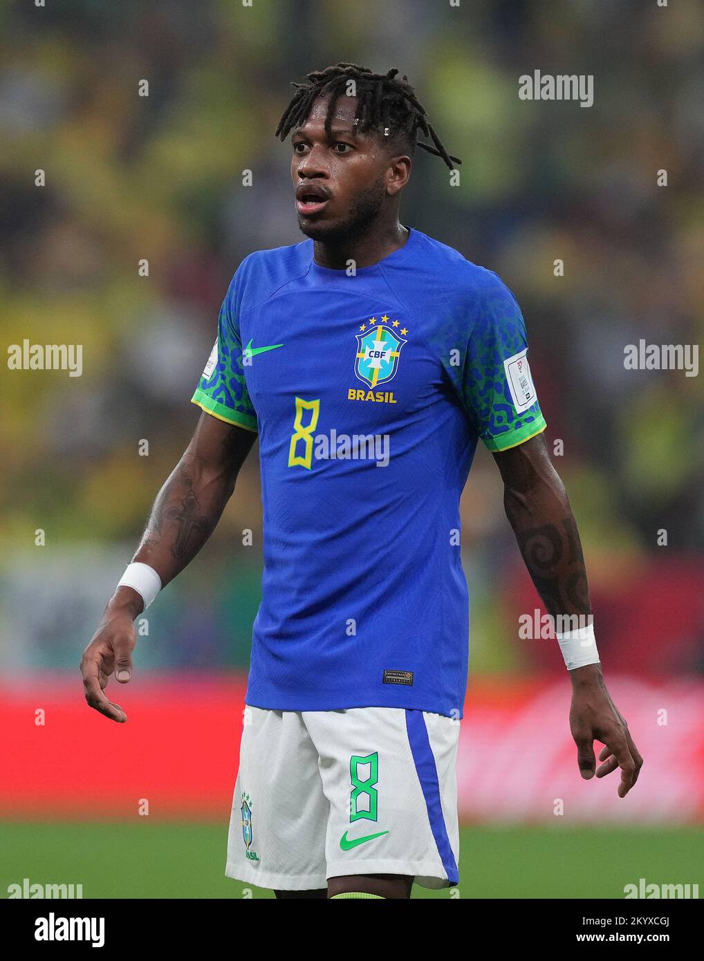 Brazil's Fred during the FIFA World Cup Group G match at the Lusail Stadium  in Lusail, Qatar. Picture date: Friday December 2, 2022 Stock Photo - Alamy