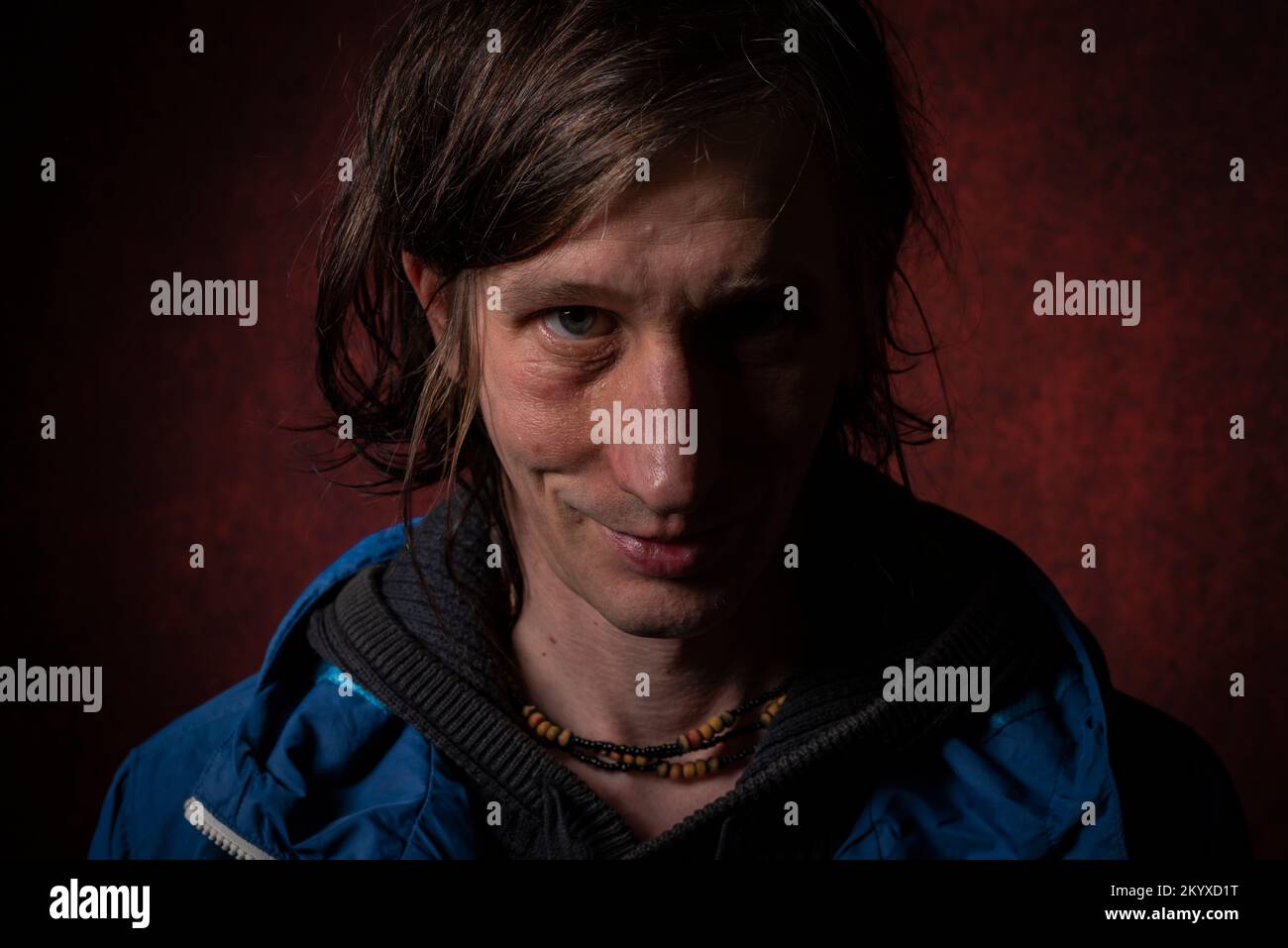 Long hair man wind hi-res stock photography and images - Alamy