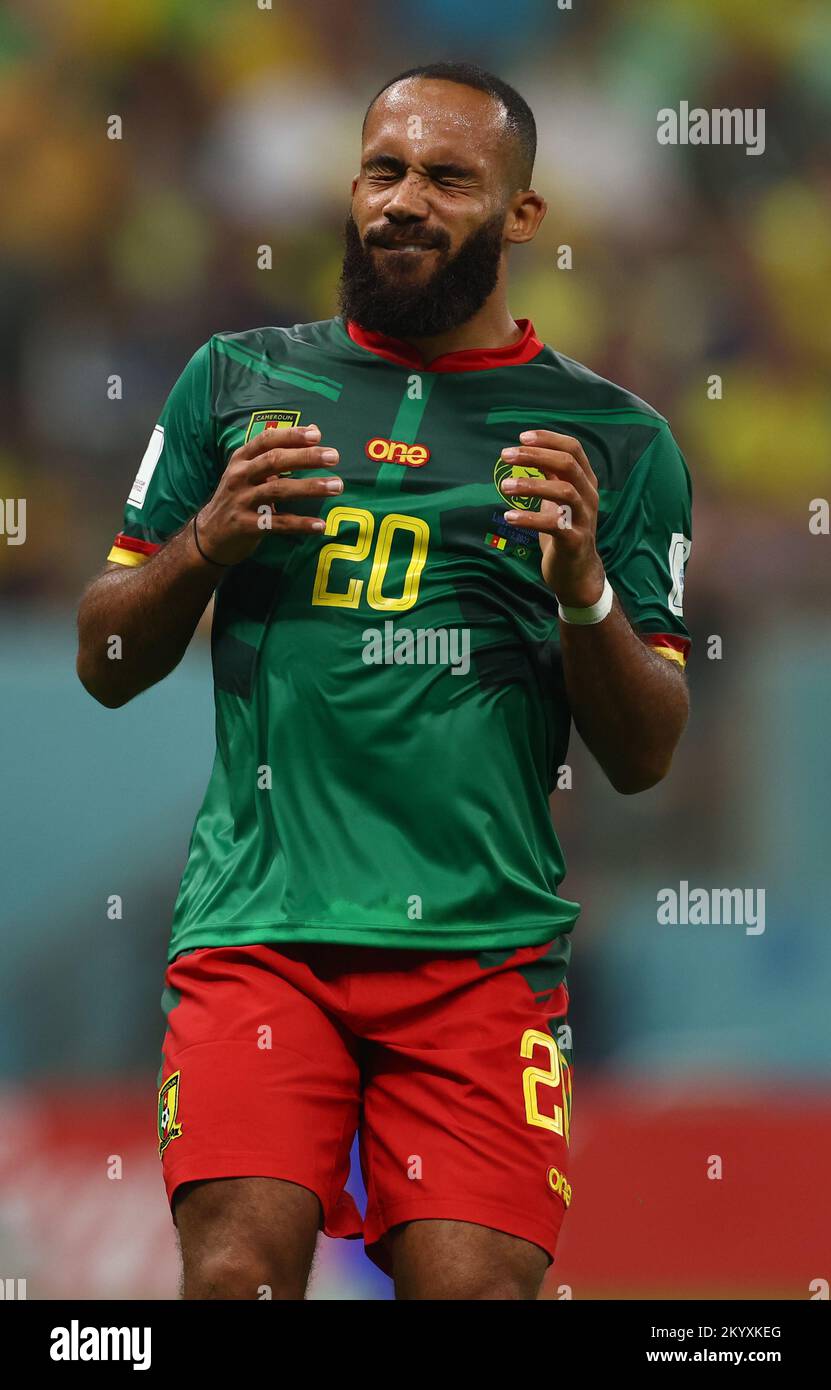 Doha, Qatar, 2nd December 2022.  Bryan Mbeumo of Cameroon during the FIFA World Cup 2022 match at Lusail Stadium, Doha. Picture credit should read: David Klein / Sportimage Credit: Sportimage/Alamy Live News Stock Photo
