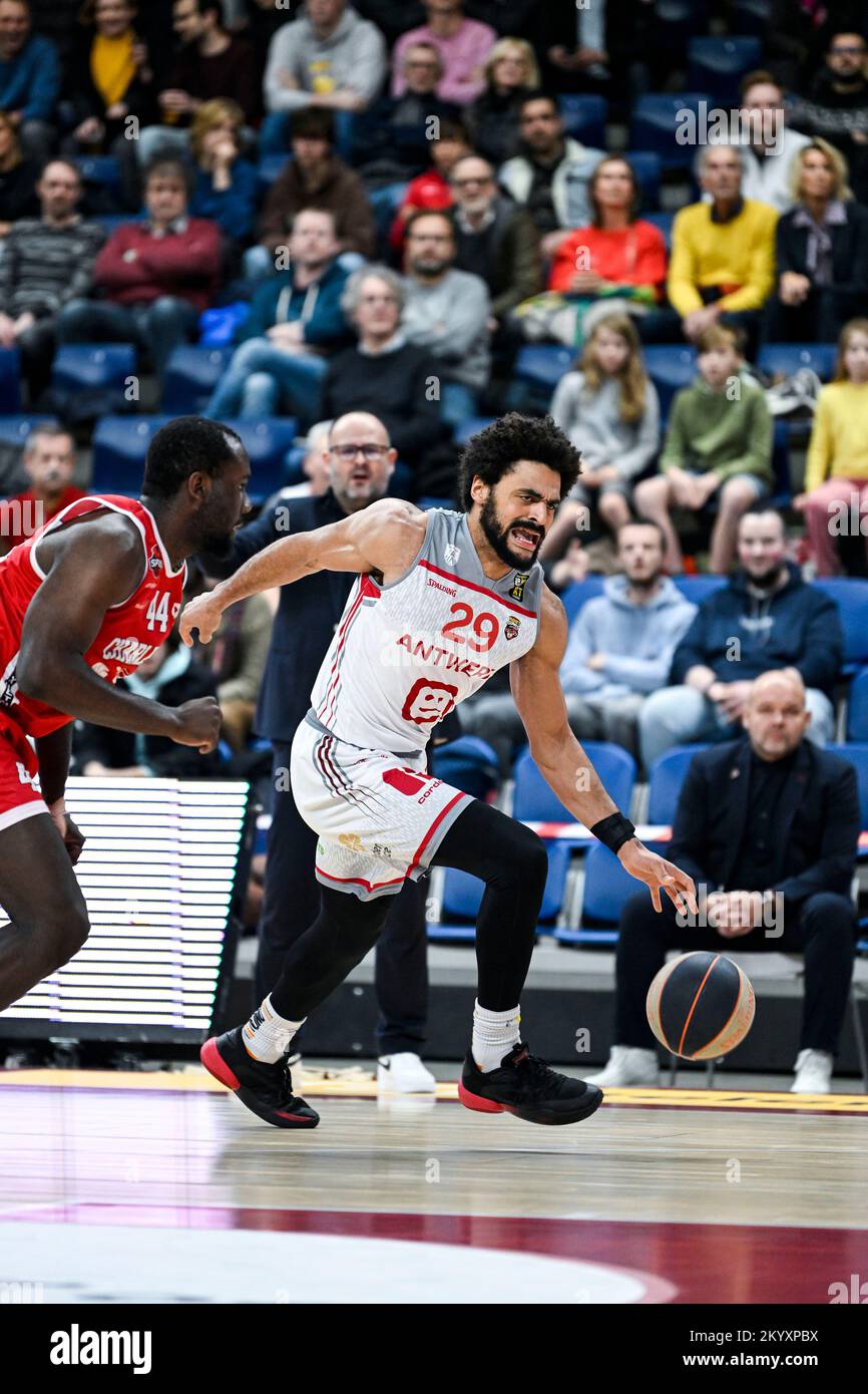 Antwerp, Belgium. 02nd Dec, 2022. Antwerp's JeanMarc Mwema pictured in