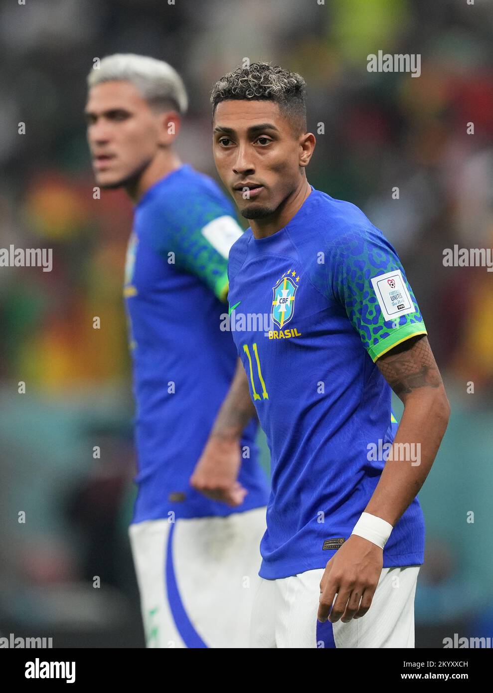 Brazil's Raphinha during the FIFA World Cup Group G match at the Lusail
