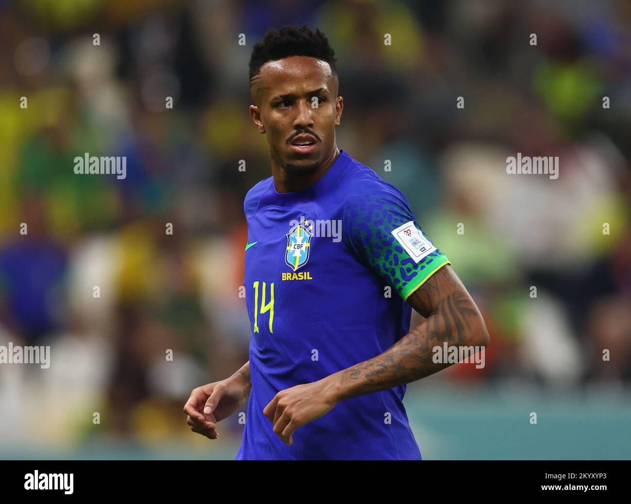 Doha, Qatar, 2nd December 2022.  Eder Militao of Brazil during the FIFA World Cup 2022 match at Lusail Stadium, Doha. Picture credit should read: David Klein / Sportimage Credit: Sportimage/Alamy Live News Stock Photo