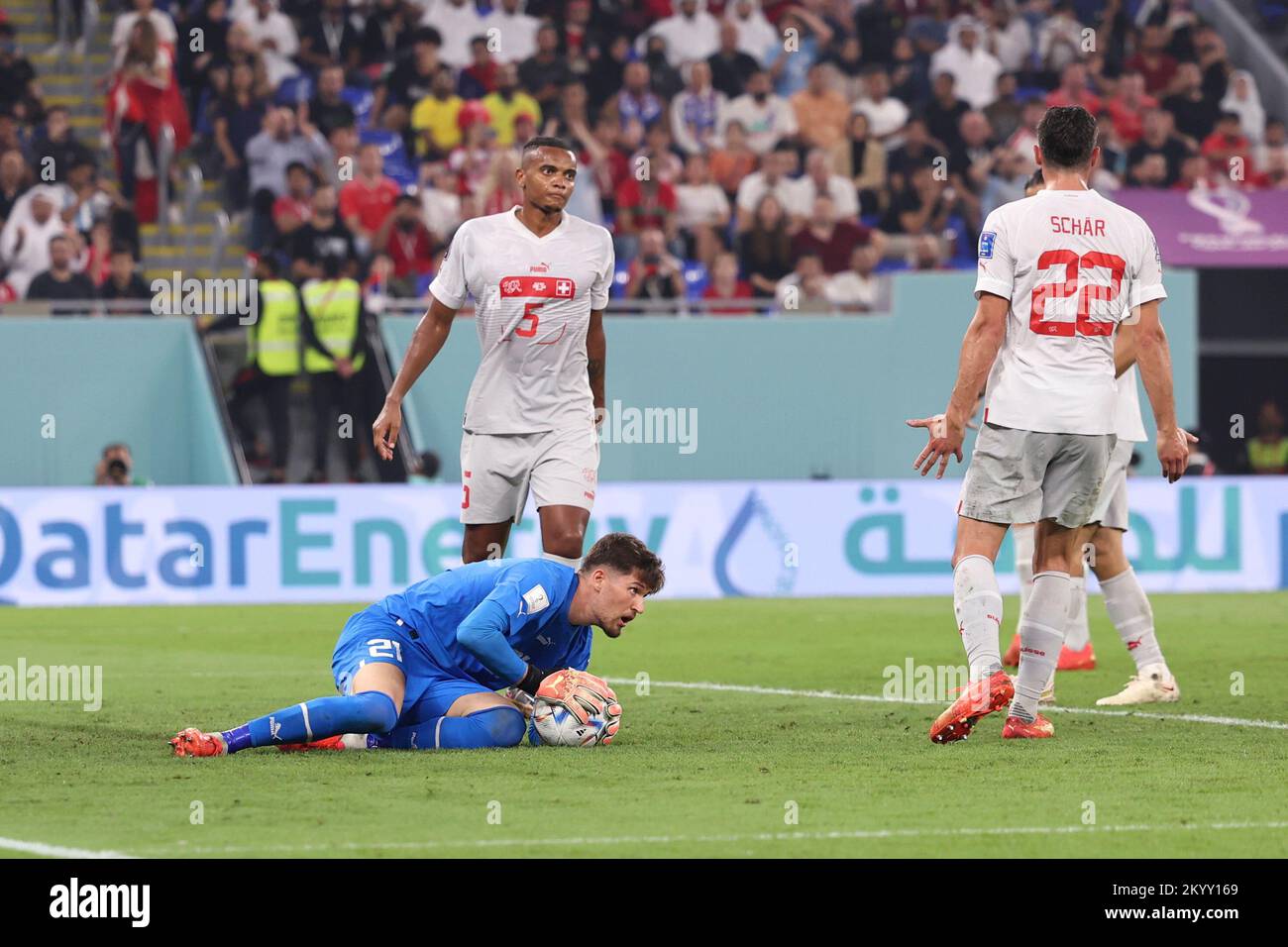 Doha, Qatar. 2nd Dec, 2022. Gregor Kobel (bottom), Goalkeeper Of ...