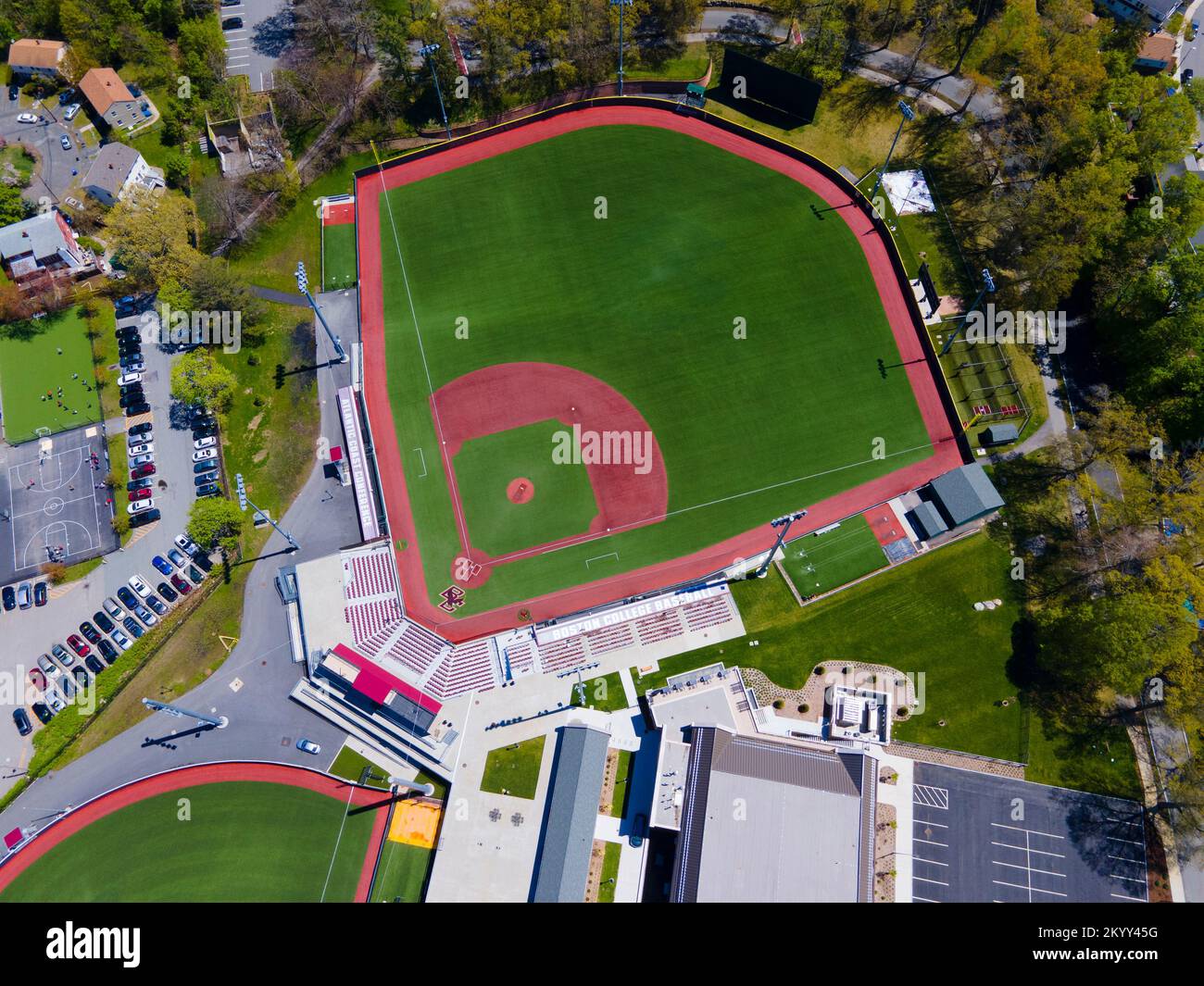 Eddie Pellagrini Diamond aerial view at Harrington Athletics Village in