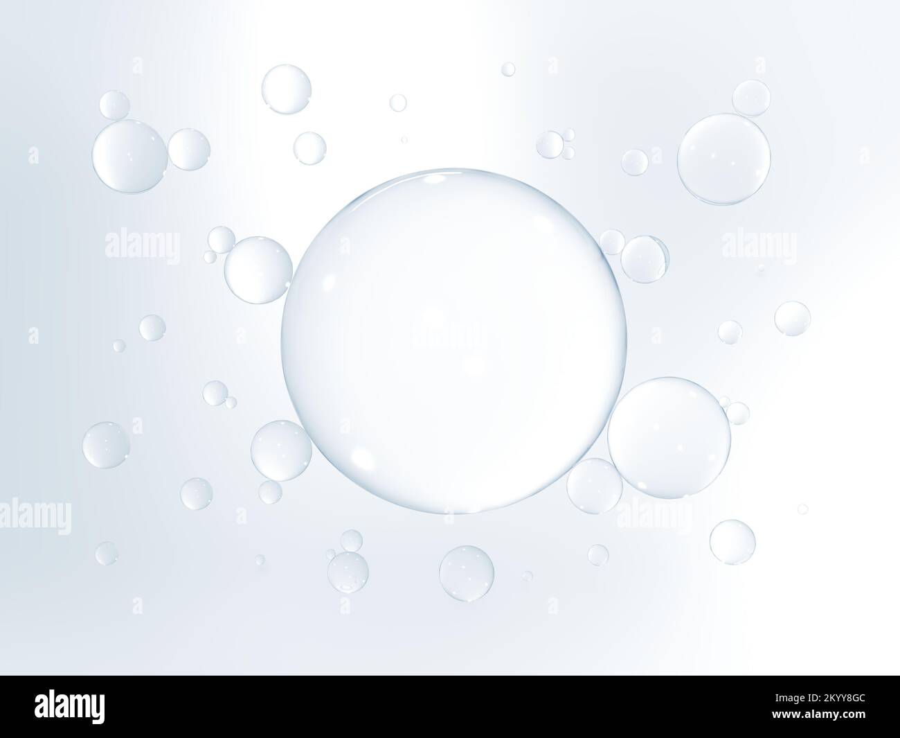 Water drops on white background. 3d illustration Stock Photo - Alamy