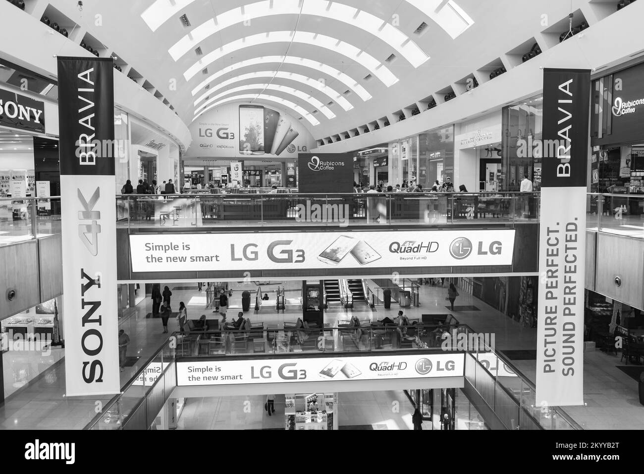 DUBAI OCTOBER 15, 2014 interior of the Dubai Mall. The Dubai Mall