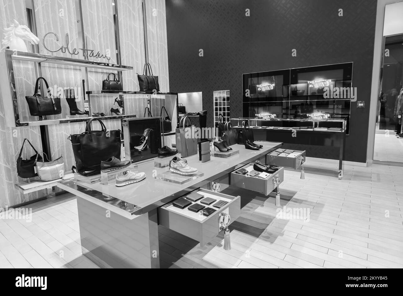 DUBAI OCTOBER 15, 2014 interior of store at the Dubai Mall. The