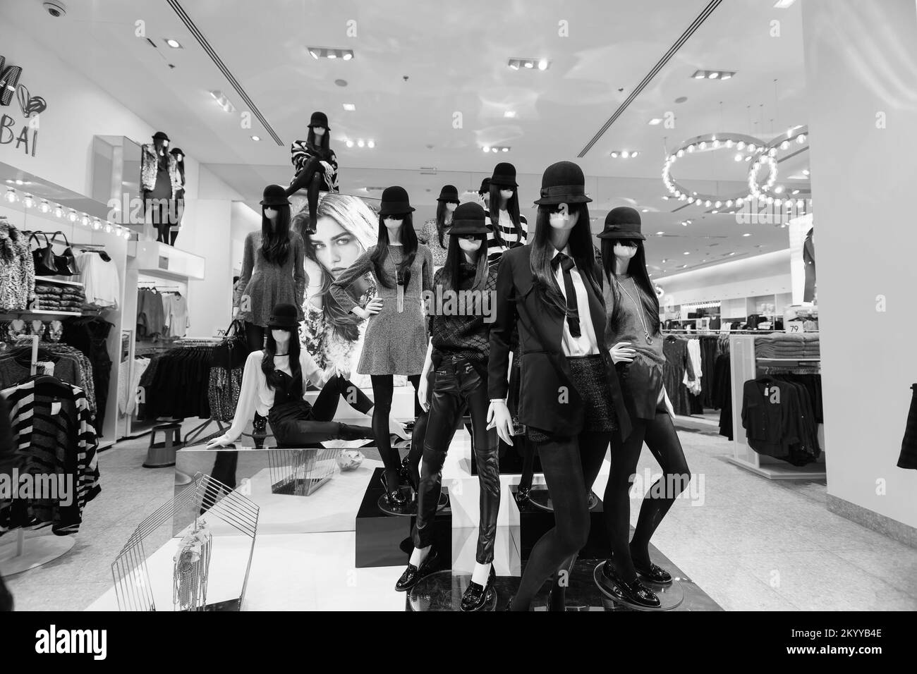 DUBAI OCTOBER 15, 2014 interior of the store at the Dubai Mall. The