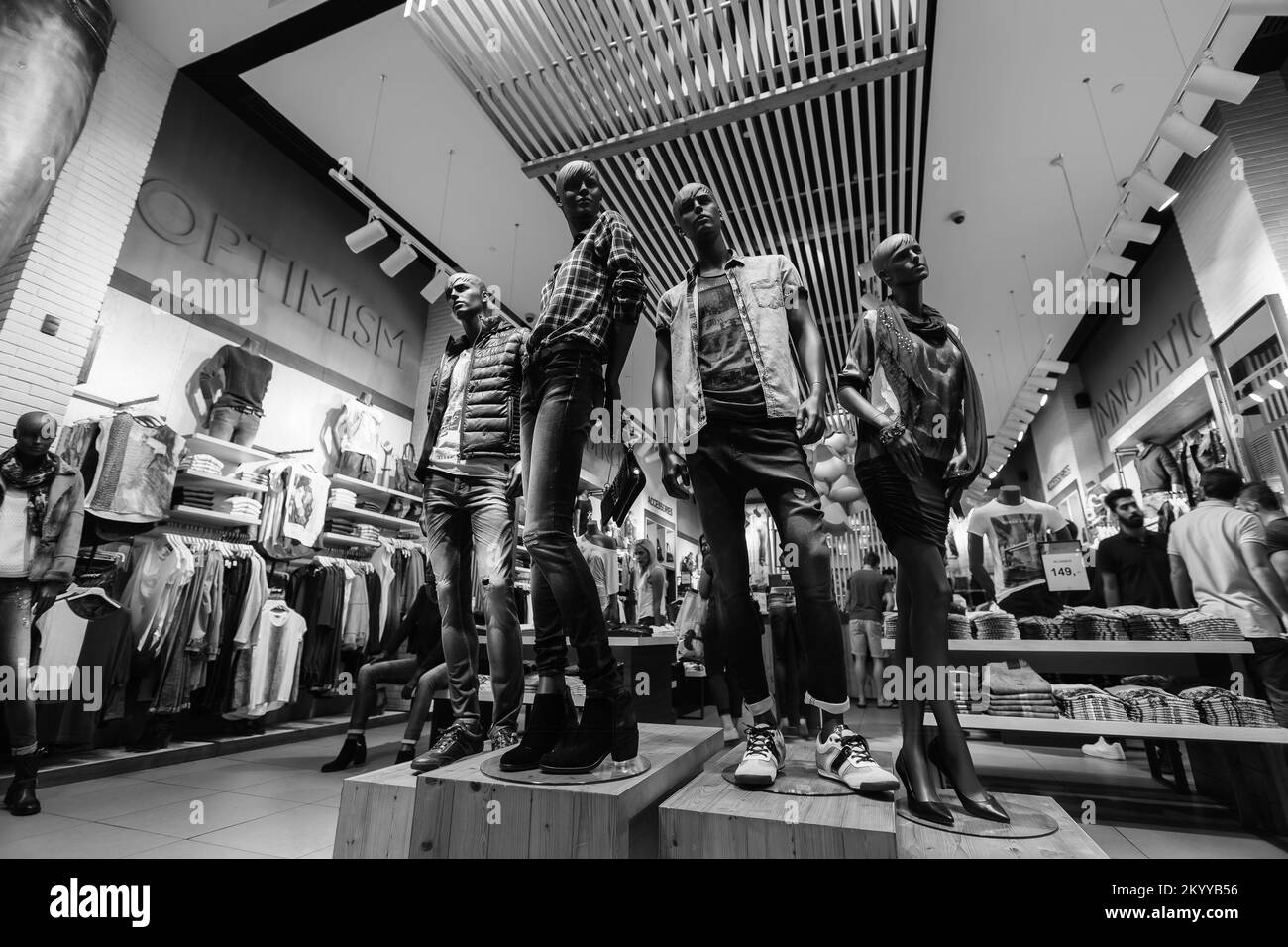 DUBAI OCTOBER 15, 2014 interior of store at the Dubai Mall. The