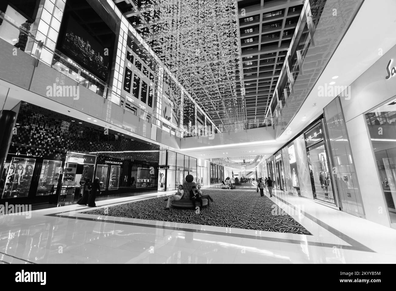 DUBAI OCTOBER 15, 2014 interior of the Dubai Mall. The Dubai Mall