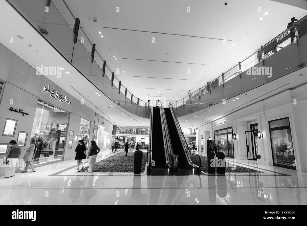 DUBAI OCTOBER 15, 2014 interior of the Dubai Mall. The Dubai Mall