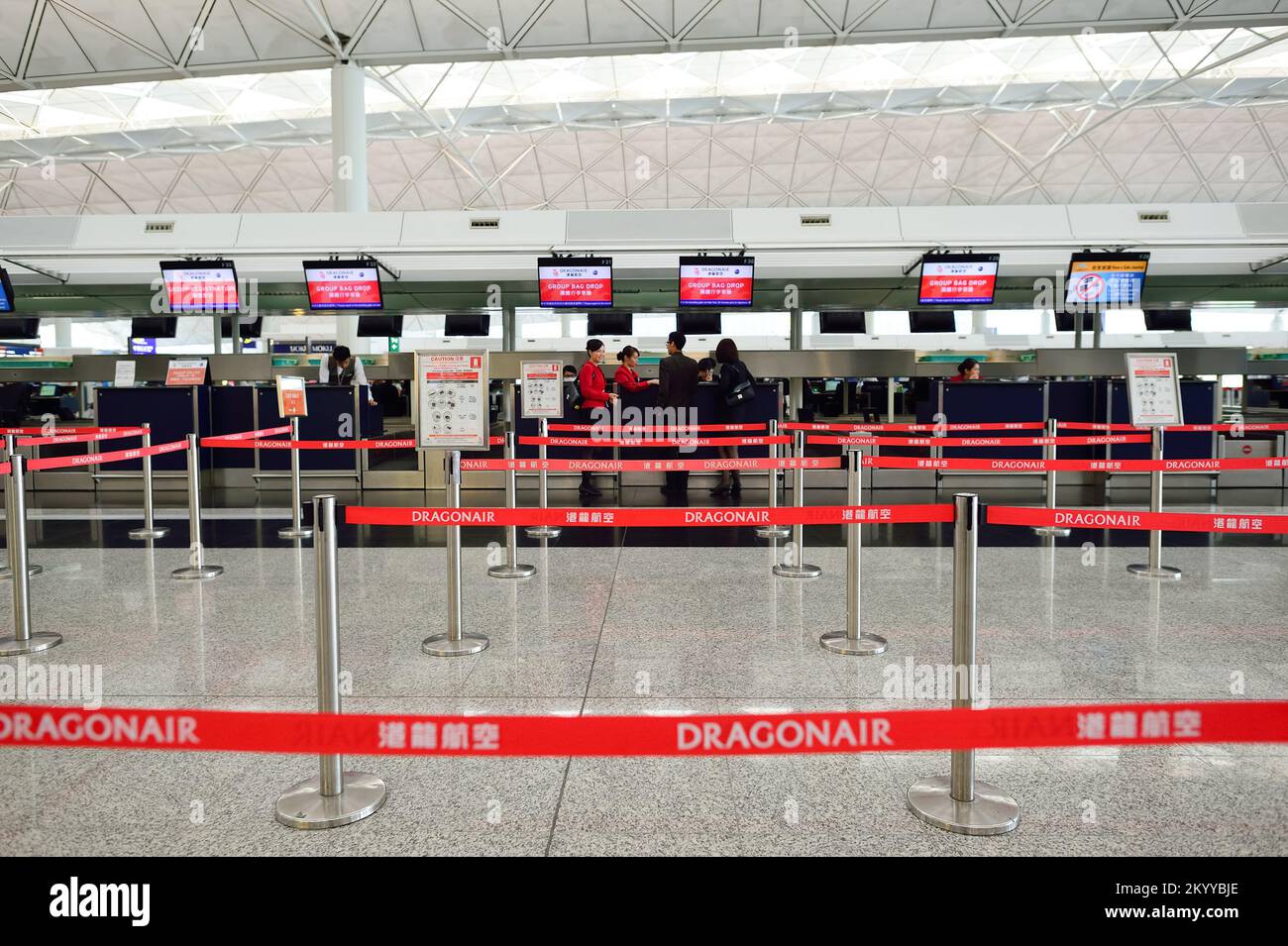 HONG KONG NOVEMBER 03, 2015 checkin area in Hong Kong Airport. Hong