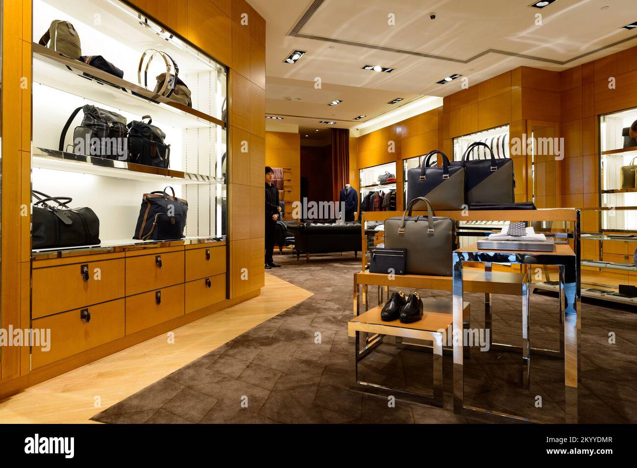 SINGAPORE NOVEMBER 08, 2015 interior of Dunhill store. Alfred