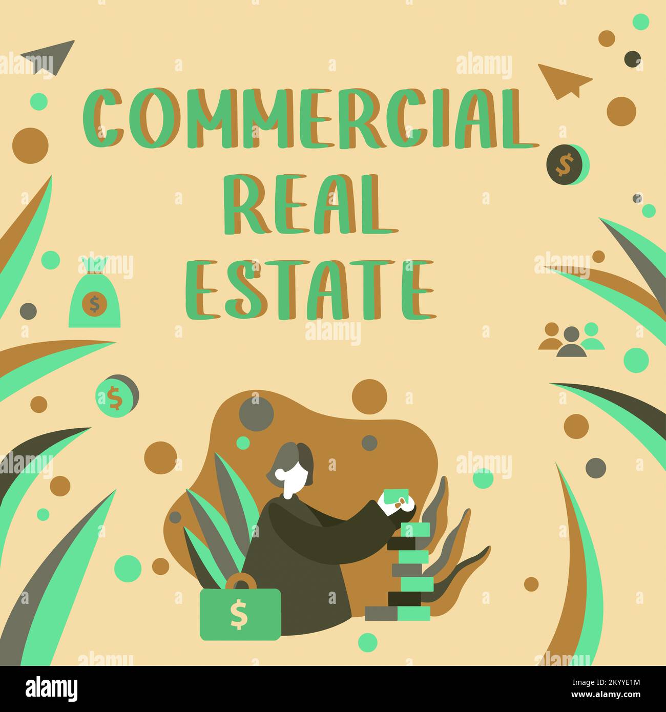 Photo inspiration: Sign Displaying Commercial Real Estate Word For Income Property Photo Inspiration