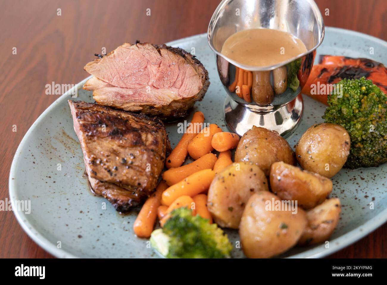 Closeup of Icelandic lamb, popular delicacy prepared roasted or grilled