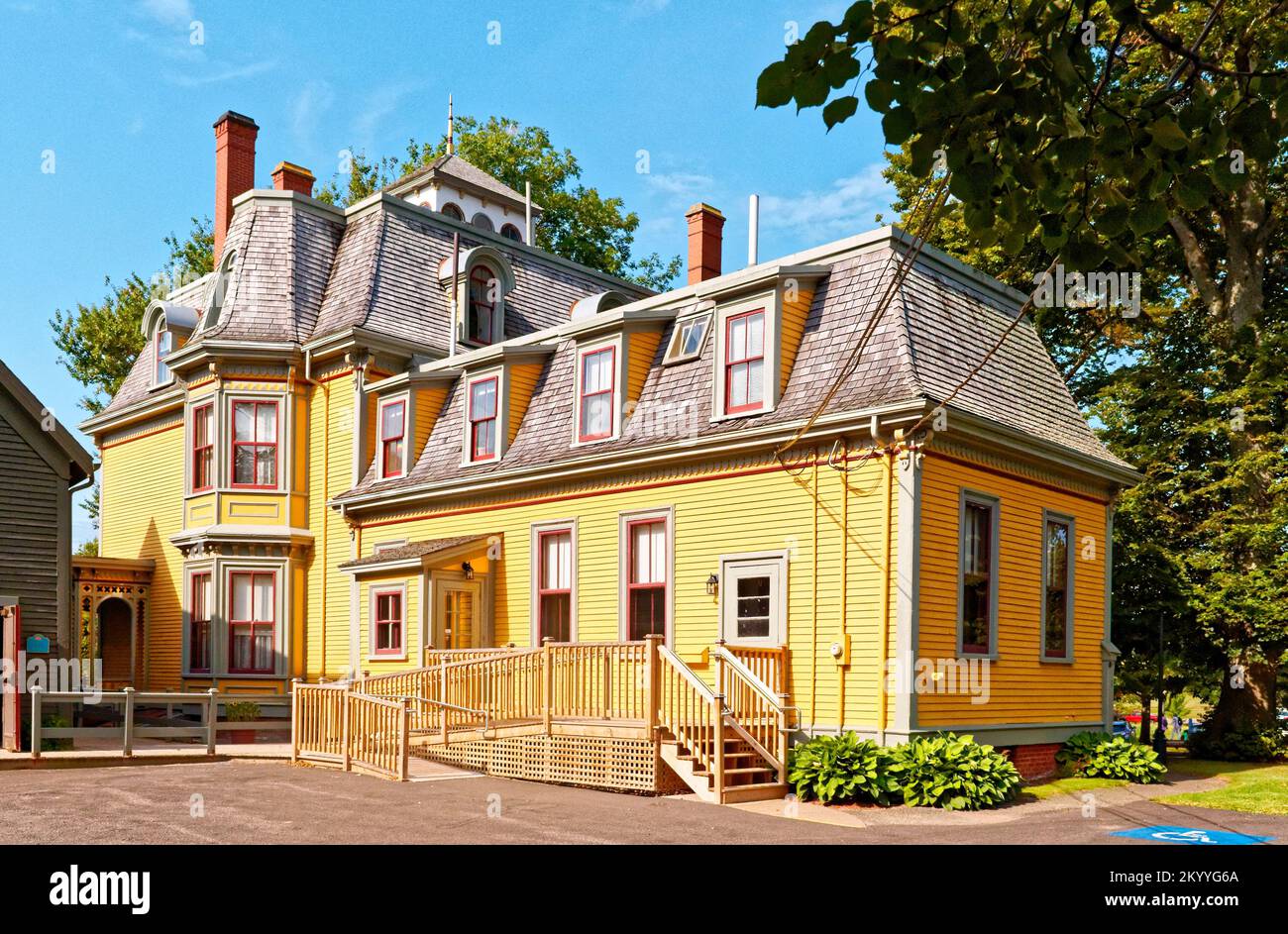 Old Yellow Plank Mansion in Charlottetown Stock Photo - Alamy