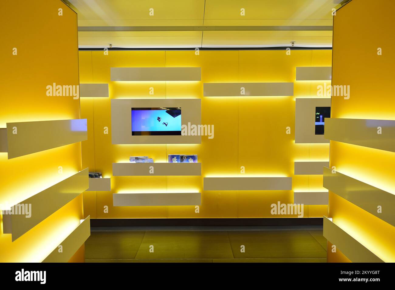 GENEVA, SWITZERLAND NOVEMBER 18, 2015 interior of Geneva Airport