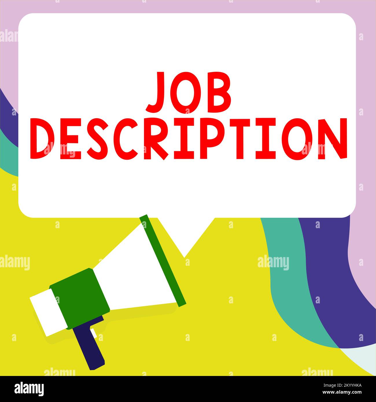 Hand writing sign Job Description. Business showcase A document that