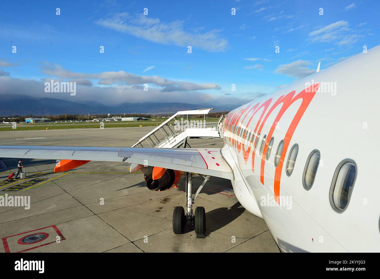 GENEVA, SWITZERLAND NOVEMBER 19, 2015 easyJet Switzerland aircraft