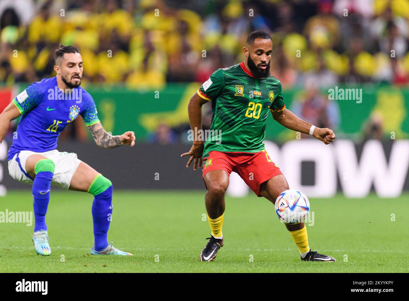 Lusail, Qatar. 02nd Dec, 2022. Lusail National Stadium Bryan Mbeumo of Cameroon during a match between Cameroon and Brazil, valid for the group stage of the World Cup, held at the Lusail National Stadium in Lusail, Qatar. (Marcio Machado/SPP) Credit: SPP Sport Press Photo. /Alamy Live News Stock Photo