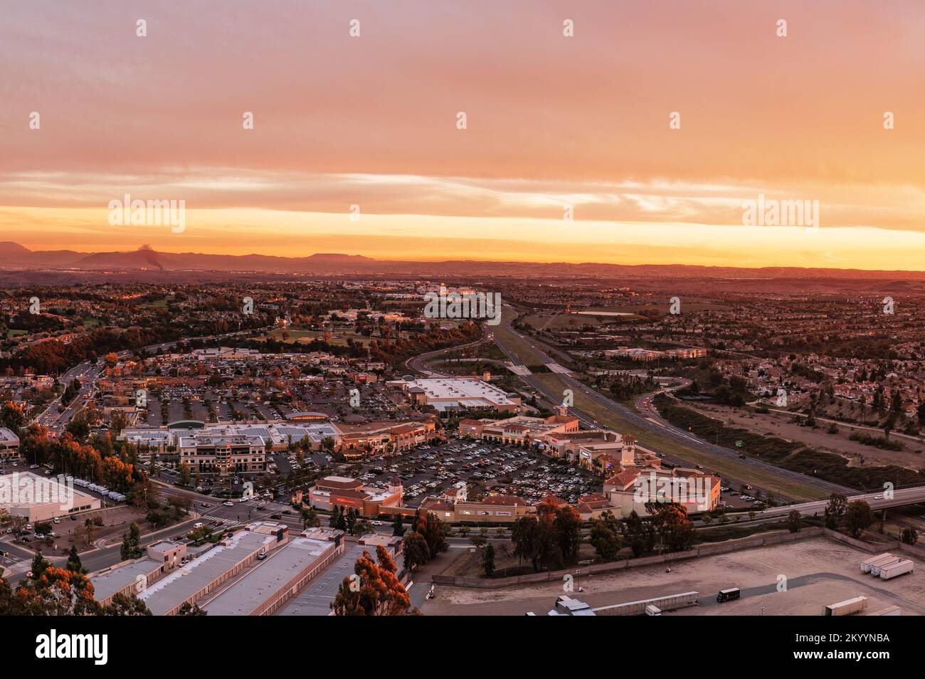 Eastlake Chula Vista, aerial view of shopping mall and industrial park Stock Photo Alamy