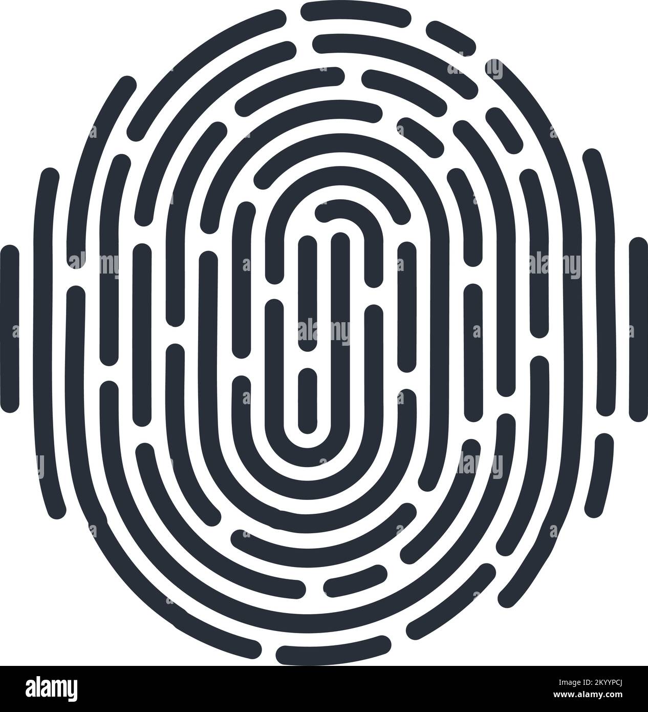 Abstract Bio-metric Fingerprint Icon Detailed for Simple Security ID on ...