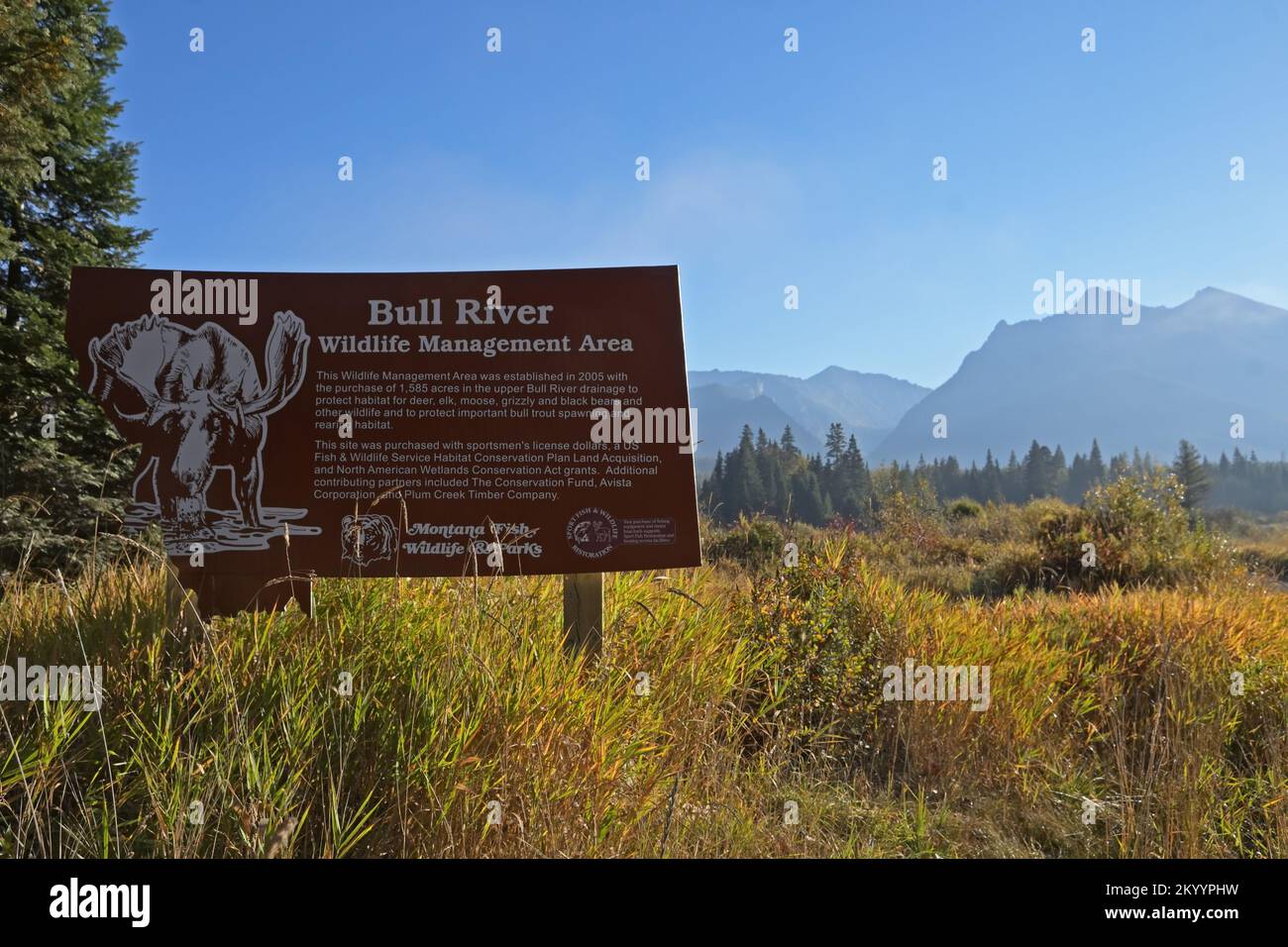 Bull River Wildlife Management Area in the Bull River Valley in fall