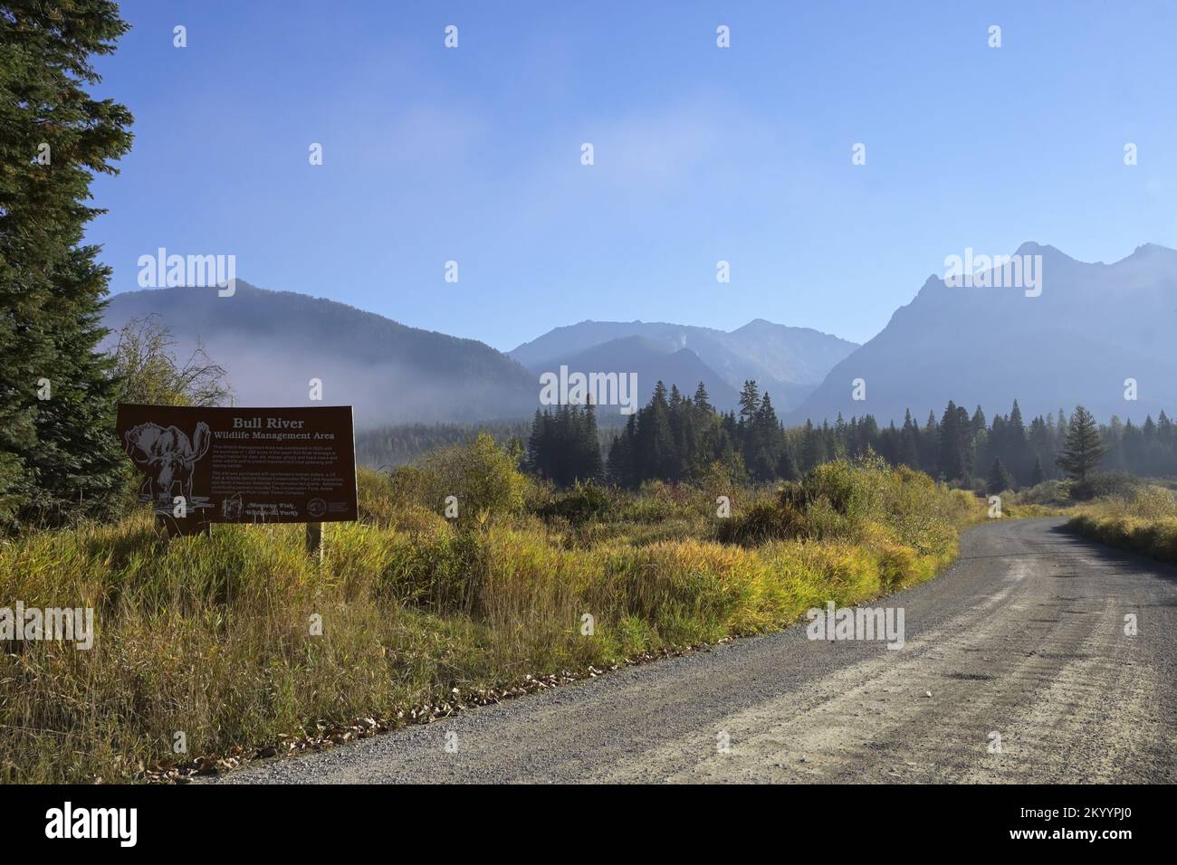Bull River Wildlife Management Area in the Bull River Valley in fall
