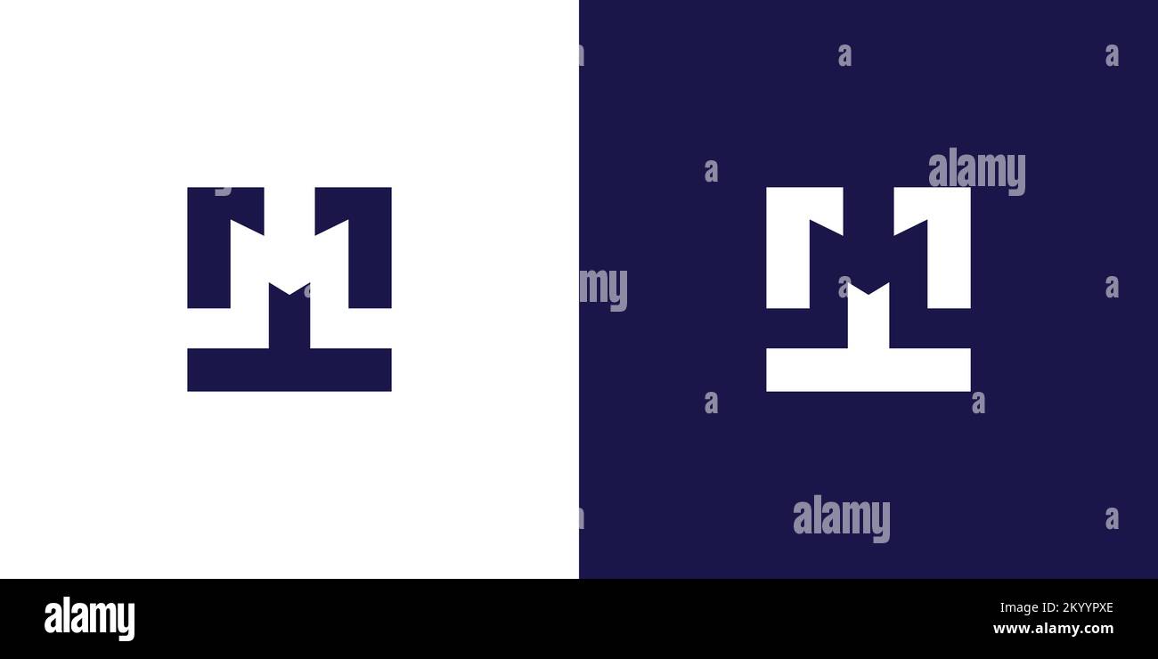 Modern and strong letter M initials logo design Stock Vector Image ...
