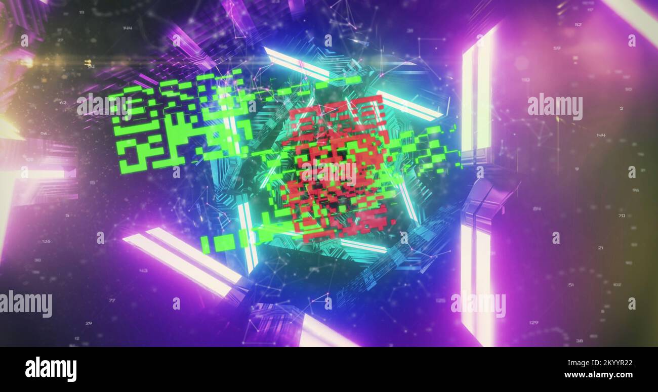Digital image glowing qr hi-res stock photography and images - Alamy