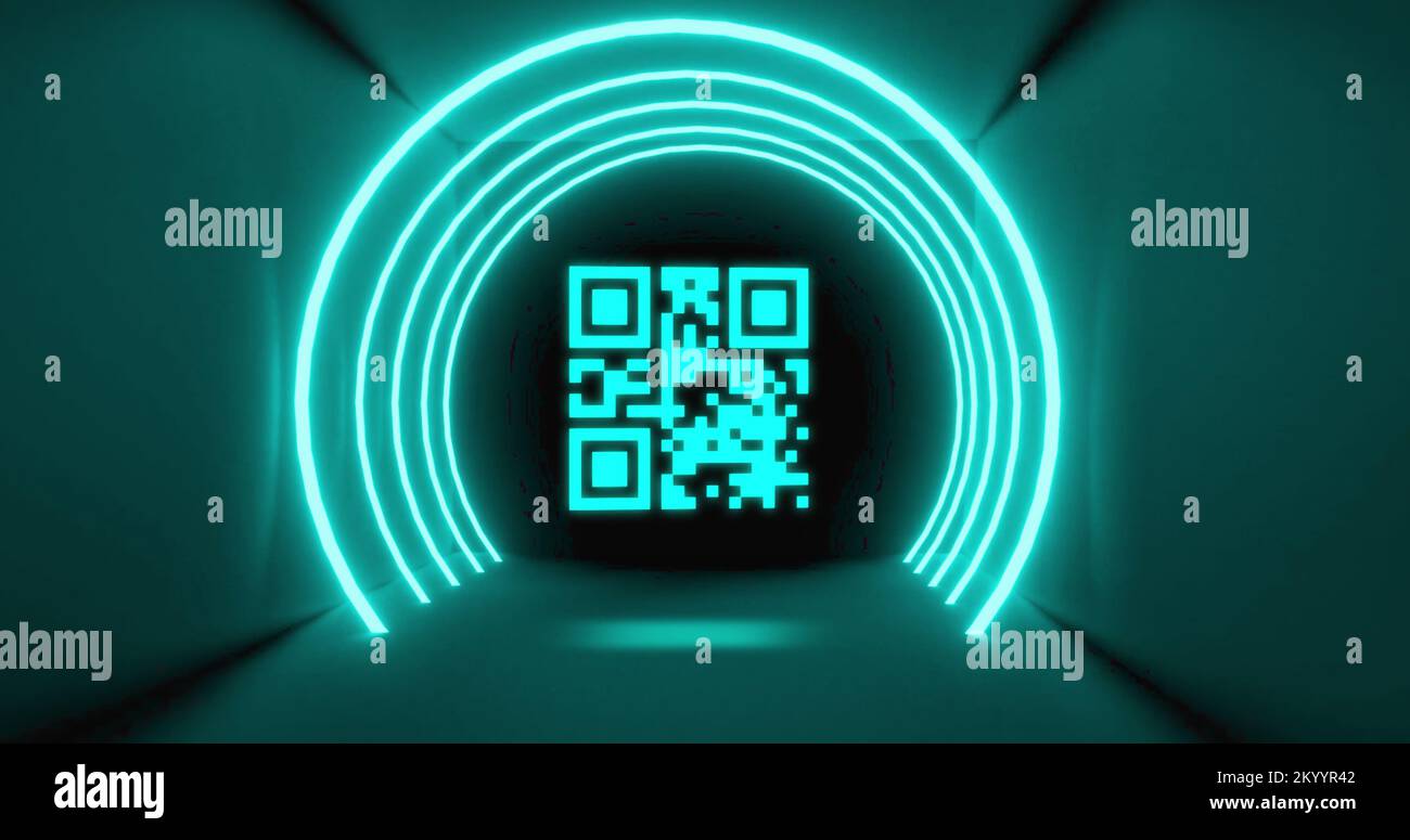 Image of flickering white QR code Stock Photo Alamy
