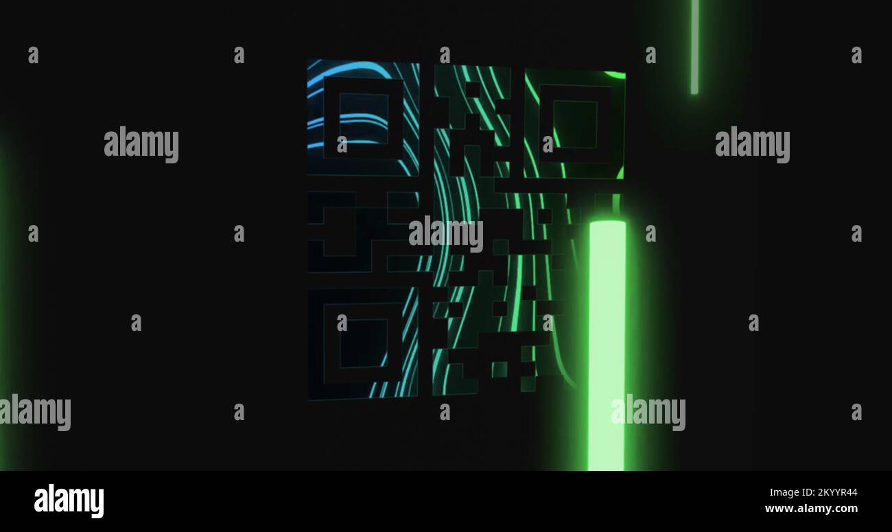 Image of flickering white QR code Stock Photo Alamy