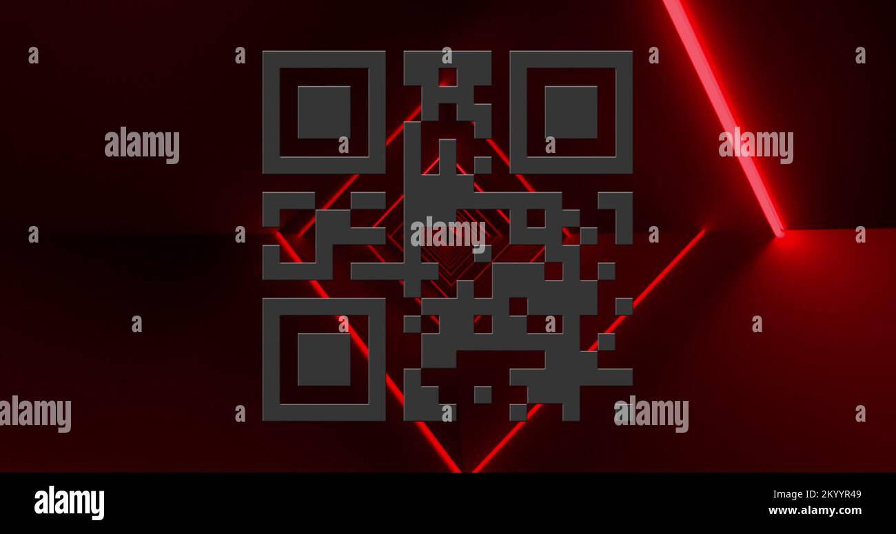 Image of flickering white QR code Stock Photo Alamy