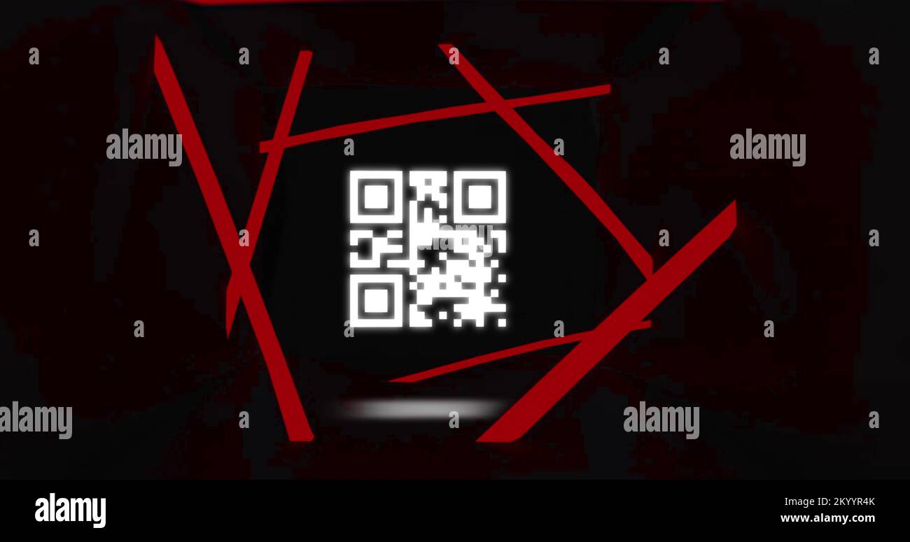 Image of flickering white QR code Stock Photo Alamy