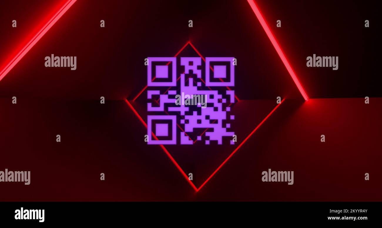 Image of flickering white QR code Stock Photo Alamy