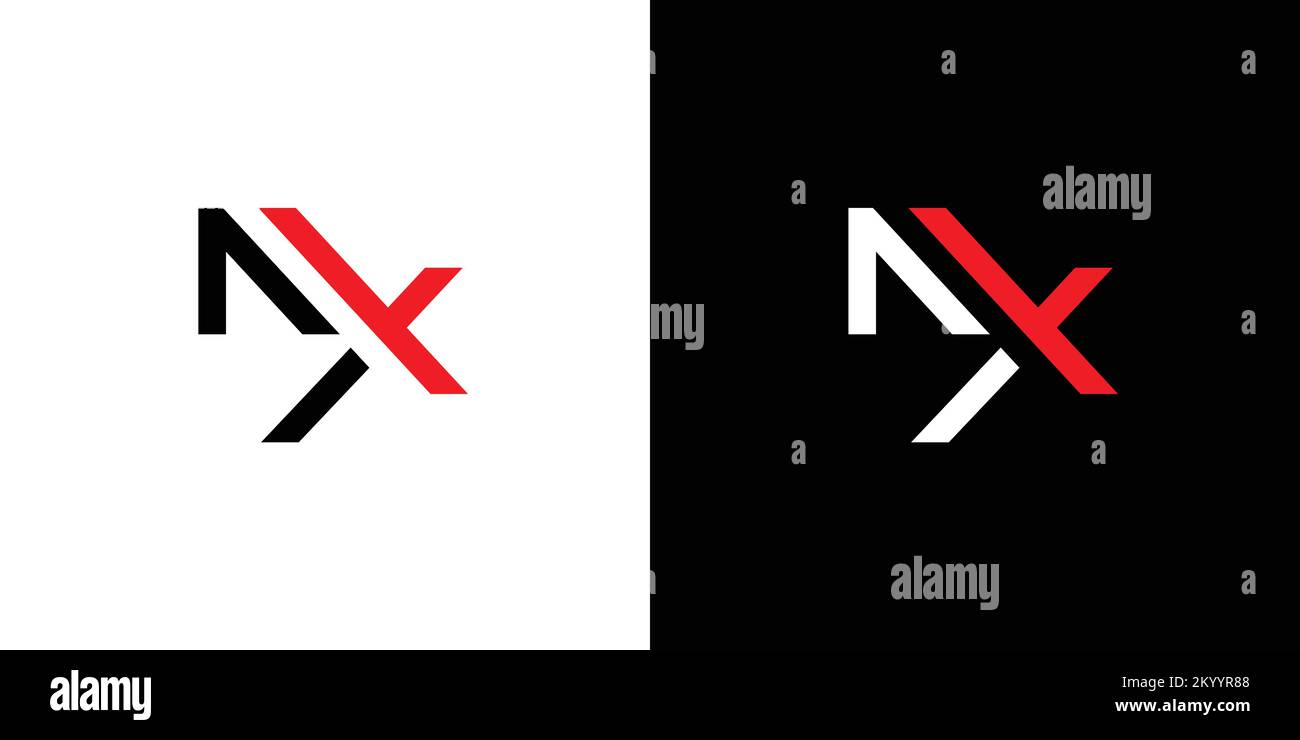 Modern and unique MX letter initials logo design Stock Vector
